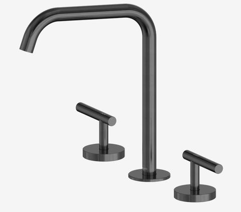 Mecca Lever Bath/Kitchen Set Edge Spout Gun Metal