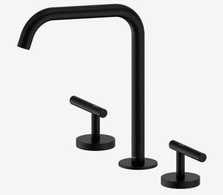 Mecca Lever Bath/Kitchen Set Edge Spout Matte Black