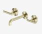 Mecca Lever Wall Basin/Bath Set 160mm Spout Brushed Gold