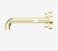 Mecca Lever Wall Basin/Bath Set 160mm Spout Brushed Gold