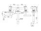 Mecca Lever Wall Basin/Bath Set 160mm Spout Brushed Gold