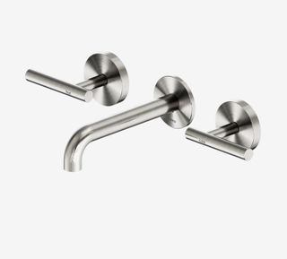 Mecca Lever Wall Basin/Bath Set 160mm Spout Brushed Nickel