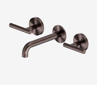 Mecca Lever Wall Basin/Bath Set 160mm Spout Brushed Bronze