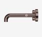 Mecca Lever Wall Basin/Bath Set 160mm Spout Brushed Bronze