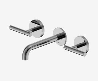 Mecca Lever Wall Basin/Bath Set 160mm Spout Chrome
