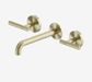Mecca Lever Wall Basin/Bath Set 185mm Spout Brushed Gold