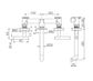 Mecca Lever Wall Basin/Bath Set 185mm Spout Brushed Nickel
