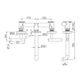 Mecca Lever Wall Basin/Bath Set 185mm Spout Chrome