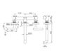 Mecca Lever Wall Basin/Bath Set 185mm Spout Gun Metal