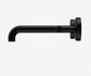 Mecca Lever Wall Basin/Bath Set 185mm Spout Matte Black