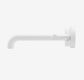 Mecca Lever Wall Basin/Bath Set 185mm Spout Matte White