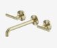 Mecca Lever Wall Basin/Bath Set 220mm Spout Brushed Gold