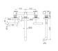 Mecca Lever Wall Basin/Bath Set 220mm Spout Brushed Gold