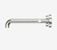 Mecca Lever Wall Basin/Bath Set 220mm Spout Brushed Nickel