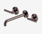 Mecca Lever Wall Basin/Bath Set 220mm Spout Brushed Bronze