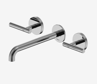 Mecca Lever Wall Basin/Bath Set 220mm Spout Chrome
