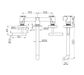 Mecca Lever Wall Basin/Bath Set 220mm Spout Gun Metal