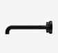 Mecca Lever Wall Basin/Bath Set 220mm Spout Matte Black