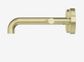 Mecca Lever Wall Basin/Bath Set 160mm Offset Spout Brushed Gold