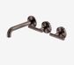 Mecca Lever Wall Basin/Bath Set 160mm Offset Spout Brushed Bronze