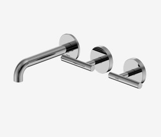 Mecca Lever Wall Basin/Bath Set 160mm Offset Spout Chrome