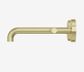 Mecca Lever Wall Basin/Bath Set 185mm Offset Spout Brushed Gold