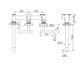 Mecca Lever Wall Basin/Bath Set 185mm Offset Spout Brushed Nickel
