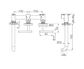 Mecca Lever Wall Basin/Bath Set 185mm Offset Spout Brushed Bronze