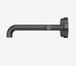 Mecca Lever Wall Basin/Bath Set 185mm Offset Spout Gun Metal