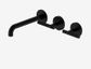 Mecca Lever Wall Basin/Bath Set 185mm Offset Spout Matte Black