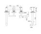 Mecca Lever Wall Basin/Bath Set 185mm Offset Spout Matte Black