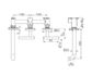 Mecca Lever Wall Basin/Bath Set 185mm Offset Spout Matte White
