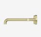 Mecca Lever Wall Basin/Bath Set 220mm Offset Spout Brushed Gold