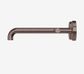 Mecca Lever Wall Basin/Bath Set 220mm Offset Spout Brushed Bronze