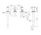 Mecca Lever Wall Basin/Bath Set 220mm Offset Spout Brushed Bronze