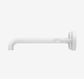 Mecca Lever Wall Basin/Bath Set 220mm Offset Spout Matte White