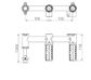 Mecca Lever Wall Basin/Bath Set Offset Spout Body Only
