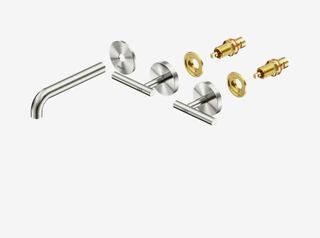 Mecca Lever Wall Basin/Bath Set 160mm Spout Trim kits Only Brushed Nickel