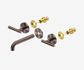 Mecca Lever Wall Basin/Bath Set 160mm Spout Trim kits Only Brushed Bronze
