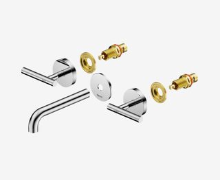 Mecca Lever Wall Basin/Bath Set 160mm Spout Trim kits Only Chrome