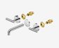 Mecca Lever Wall Basin/Bath Set 160mm Spout Trim kits Only Chrome