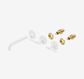 Mecca Lever Wall Basin/Bath Set 160mm Spout Trim kits Only Matte White
