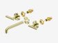 Mecca Lever Wall Basin/Bath Set 185mm Spout Trim kits Only Brushed Gold