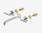 Mecca Lever Wall Basin/Bath Set 185mm Spout Trim kits Only Brushed Nickel