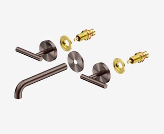 Mecca Lever Wall Basin/Bath Set 185mm Spout Trim kits Only Brushed Bronze
