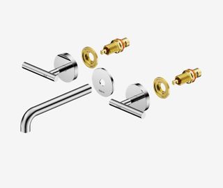Mecca Lever Wall Basin/Bath Set 185mm Spout Trim kits Only Chrome