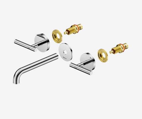 Mecca Lever Wall Basin/Bath Set 185mm Spout Trim kits Only Chrome