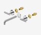 Mecca Lever Wall Basin/Bath Set 185mm Spout Trim kits Only Chrome