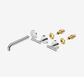 Mecca Lever Wall Basin/Bath Set 185mm Spout Trim kits Only Chrome
