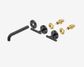 Mecca Lever Wall Basin/Bath Set 185mm Spout Trim kits Only Gun Metal